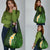 Green Polynesia Grocery Bag Plumeria Tropical Leaves With Galaxy Polynesian Art
