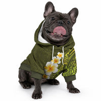 Lime Green Tropical Plumeria With Galaxy Polynesian Art Pet Hoodie LT14 - Polynesian Pride