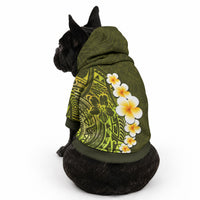 Lime Green Tropical Plumeria With Galaxy Polynesian Art Pet Hoodie LT14 - Polynesian Pride