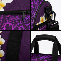 Purple Tropical Plumeria With Galaxy Polynesian Art Duffle Bag