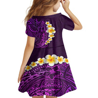 Purple Tropical Plumeria With Galaxy Polynesian Art Family Matching Tank Maxi Dress and Hawaiian Shirt LT14 - Polynesian Pride