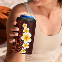 Red Tropical Plumeria With Galaxy Polynesian Art 4 in 1 Can Cooler Tumbler LT14 - Polynesian Pride