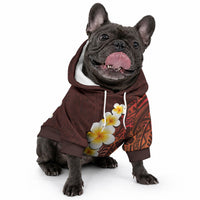 Red Tropical Plumeria With Galaxy Polynesian Art Pet Hoodie LT14 - Polynesian Pride