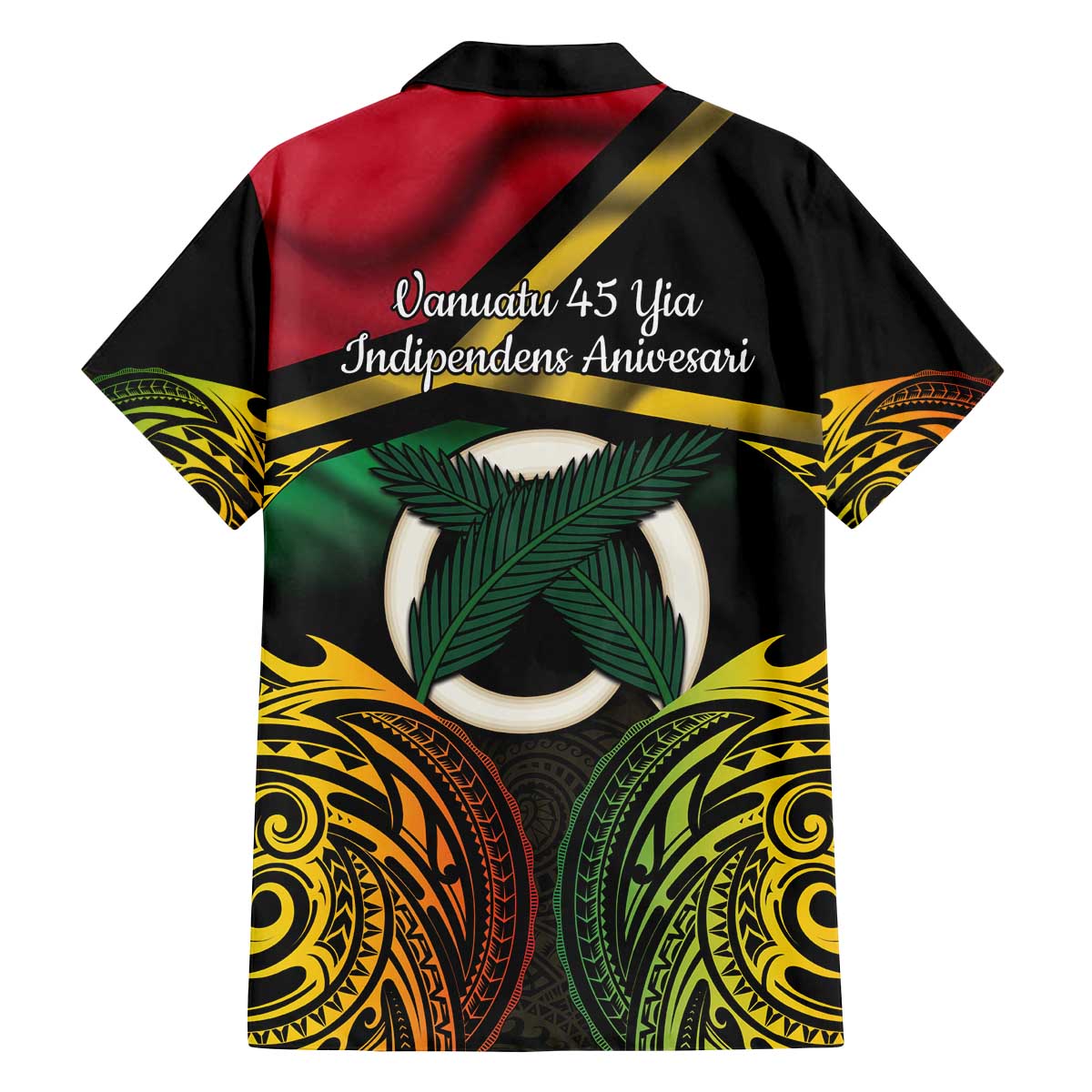 Vanuatu 1980 Family Matching Off The Shoulder Long Sleeve Dress and Hawaiian Shirt Hapi 45 Yia Indipendens Anivesari