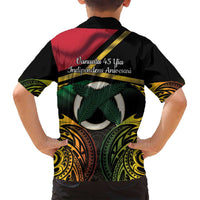 Vanuatu 1980 Family Matching Tank Maxi Dress and Hawaiian Shirt Hapi 45 Yia Indipendens Anivesari LT14 - Polynesian Pride