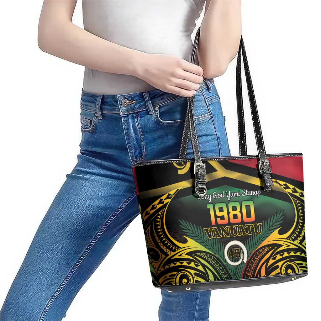 Vanuatu 1980 Leather Tote Bag Hapi 45 Yia Indipendens Anivesari
