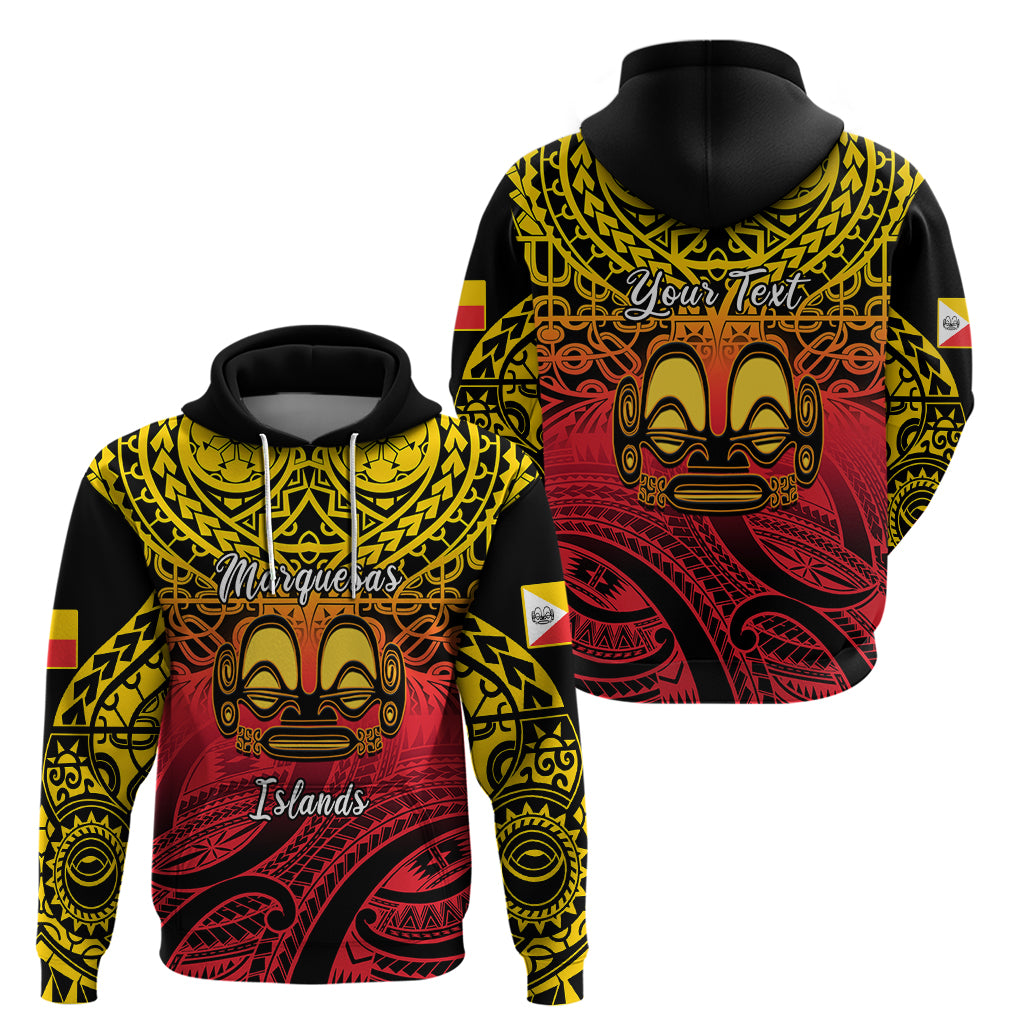 Custom Marquesas Islands Hoodie Tiki Polynesian Marquesan Pattern LT14 - Polynesian Pride