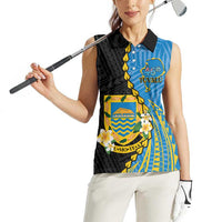 Tuvalu Independence Day Women Sleeveless Polo Shirt Manuia te tutokotasi o Tuvaluan Dolphin Tattoo LT14 - Polynesian Pride