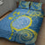 Personalised Palau Independence Day Quilt Bed Set Belau Coat Of Arms Polynesian Curve Style