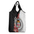 Personalised Fiji Day Grocery Bag Fijian Tapa Pattern Mix Tagimoucia - Black Version