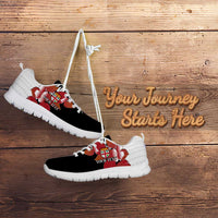 Personalised Fiji Day Sneakers Fijian Tapa Pattern Mix Tagimoucia - Black Version LT14 - Polynesian Pride