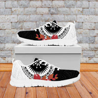 Personalised Fiji Day Sneakers Fijian Tapa Pattern Mix Tagimoucia - Black Version LT14 - Polynesian Pride