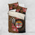 Personalised Fiji Day Bedding Set Fijian Tapa Pattern Mix Tagimoucia - Brown Version