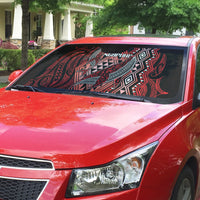 Aotearoa Iwi Ngapuhi Auto Sun Shade NZ Maori Humpback Whale Taniko Motifs LT14 - Polynesian Pride