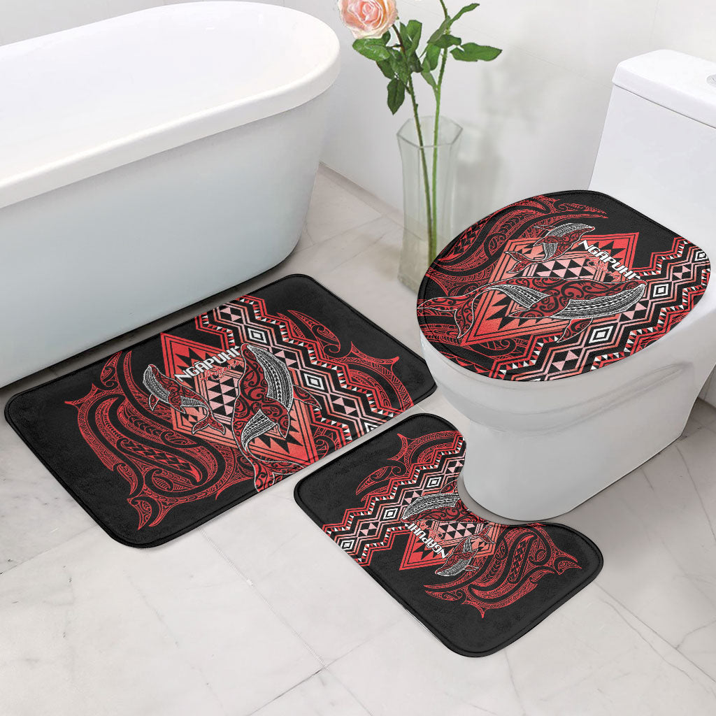 Aotearoa Iwi Ngapuhi Bathroom Set NZ Maori Humpback Whale Taniko Motifs LT14 - Polynesian Pride