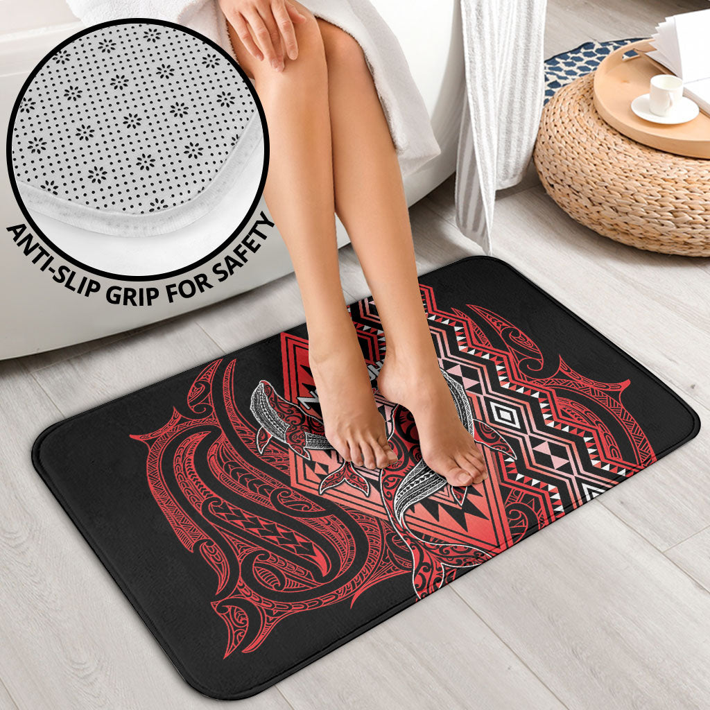 Aotearoa Iwi Ngapuhi Bathroom Set NZ Maori Humpback Whale Taniko Motifs LT14 - Polynesian Pride