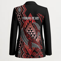 Aotearoa Iwi Ngapuhi Personalised Blazer NZ Maori Humpback Whale Taniko Motifs LT14 - Polynesian Pride