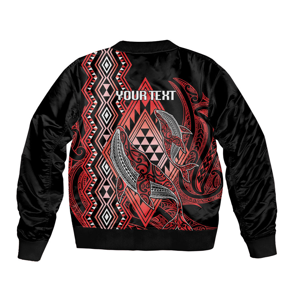 Aotearoa Iwi Ngapuhi Personalised Bomber Jacket NZ Maori Humpback Whale Taniko Motifs LT14 - Polynesian Pride