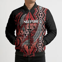 Aotearoa Iwi Ngapuhi Personalised Bomber Puffer Jacket NZ Maori Humpback Whale Taniko Motifs LT14 - Polynesian Pride