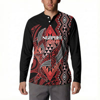 Aotearoa Iwi Ngapuhi Personalised Button Sweatshirt NZ Maori Humpback Whale Taniko Motifs LT14 - Polynesian Pride