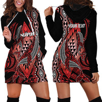 Aotearoa Iwi Ngapuhi Personalised Hoodie Dress NZ Maori Humpback Whale Taniko Motifs LT14 - Polynesian Pride