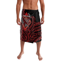 Aotearoa Iwi Ngapuhi Personalised Lavalava NZ Maori Humpback Whale Taniko Motifs LT14 Red - Polynesian Pride