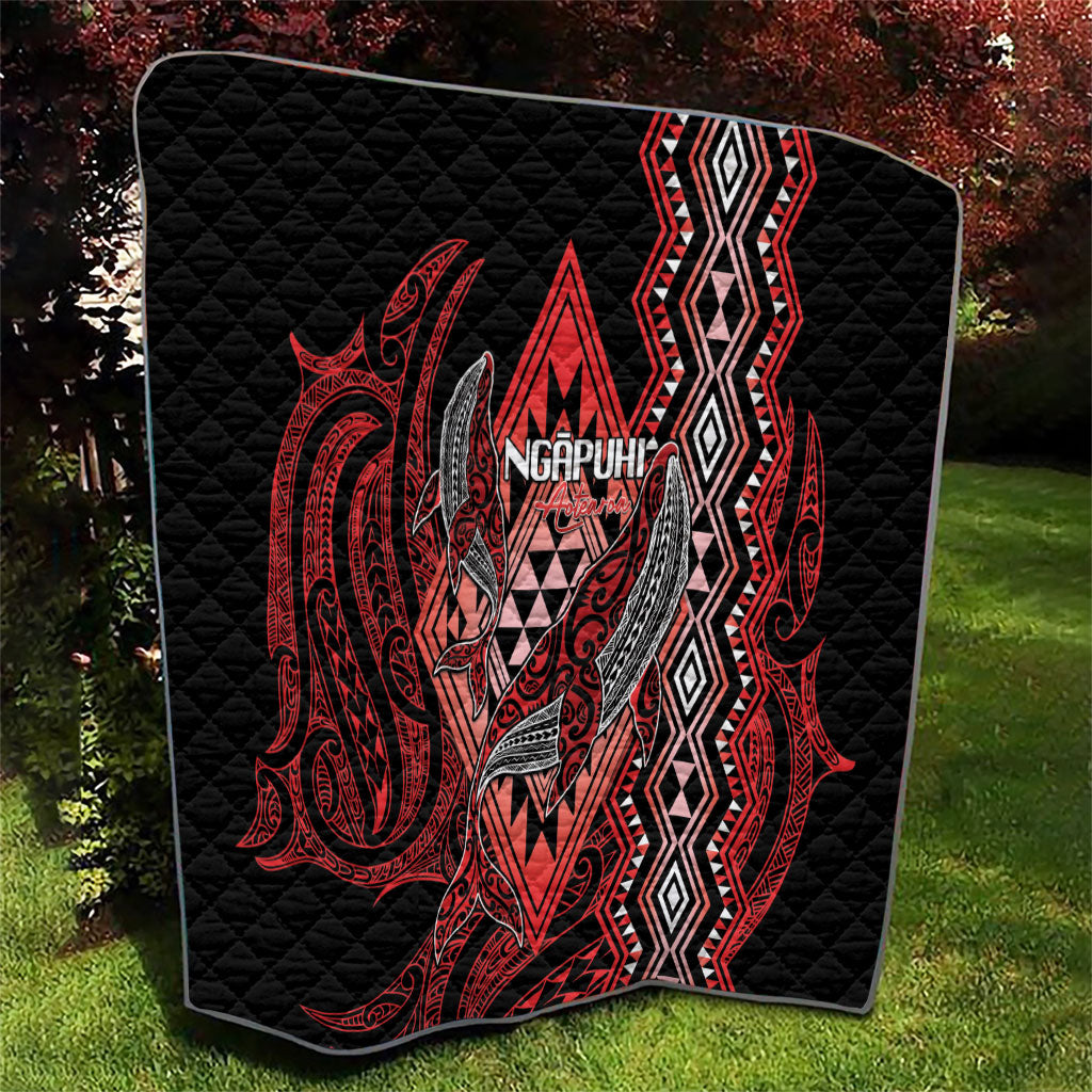 Aotearoa Iwi Ngapuhi Quilt NZ Maori Humpback Whale Taniko Motifs LT14 - Polynesian Pride