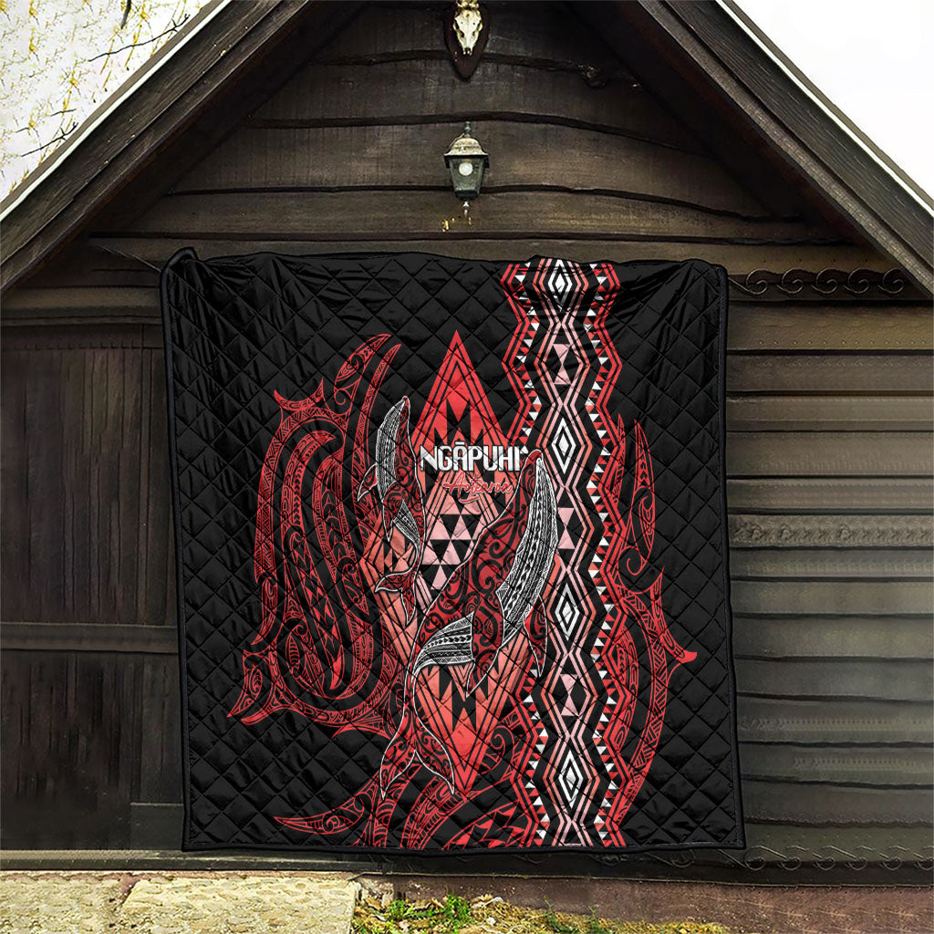 Aotearoa Iwi Ngapuhi Quilt NZ Maori Humpback Whale Taniko Motifs LT14 - Polynesian Pride