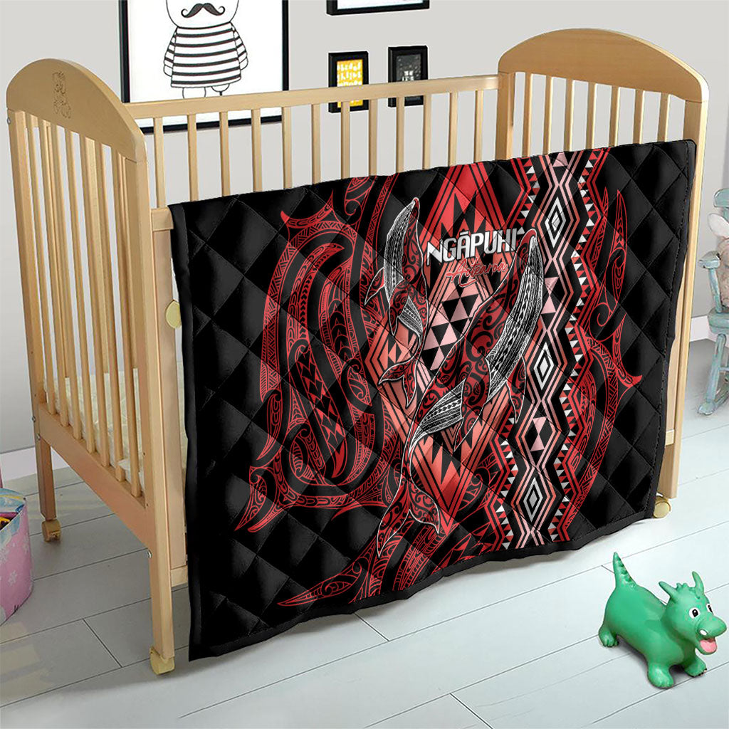 Aotearoa Iwi Ngapuhi Quilt NZ Maori Humpback Whale Taniko Motifs LT14 - Polynesian Pride