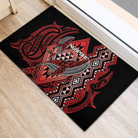 Aotearoa Iwi Ngapuhi Rubber Doormat NZ Maori Humpback Whale Taniko Motifs LT14 - Polynesian Pride