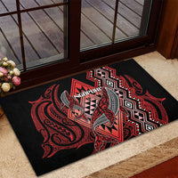 Aotearoa Iwi Ngapuhi Rubber Doormat NZ Maori Humpback Whale Taniko Motifs LT14 - Polynesian Pride