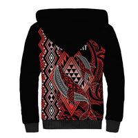 Aotearoa Iwi Ngapuhi Personalised Sherpa Hoodie NZ Maori Humpback Whale Taniko Motifs LT14 - Polynesian Pride