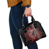 Aotearoa Iwi Ngapuhi Shoulder Handbag NZ Maori Humpback Whale Taniko Motifs LT14 - Polynesian Pride
