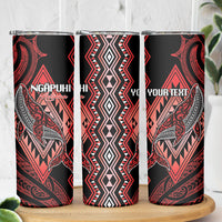 Aotearoa Iwi Ngapuhi Personalised Skinny Tumbler NZ Maori Humpback Whale Taniko Motifs LT14 - Polynesian Pride