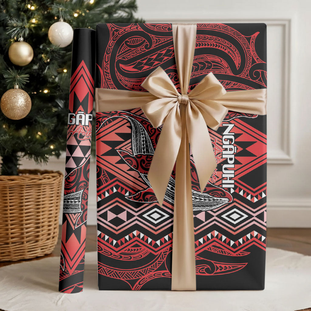 Aotearoa Iwi Ngapuhi Wrapping Paper NZ Maori Humpback Whale Taniko Motifs LT14 - Polynesian Pride