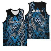 Aotearoa Iwi Ngati Porou Personalised Basketball Jersey NZ Maori Humpback Whale Taniko Motifs LT14 - Polynesian Pride