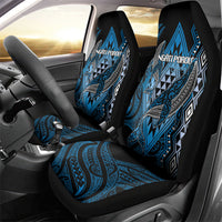 Aotearoa Iwi Ngati Porou Car Seat Cover NZ Maori Humpback Whale Taniko Motifs LT14 - Polynesian Pride