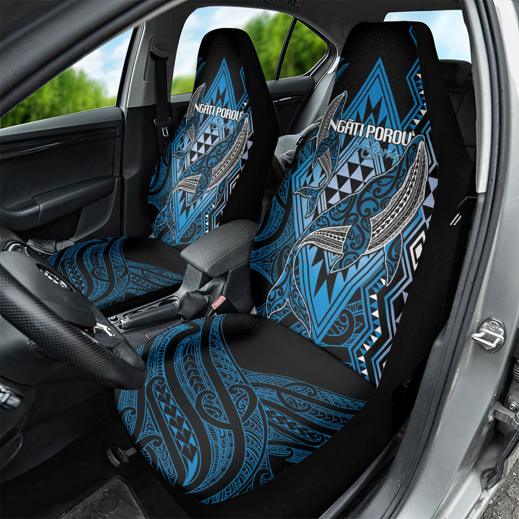 Aotearoa Iwi Ngati Porou Car Seat Cover NZ Maori Humpback Whale Taniko Motifs LT14 - Polynesian Pride