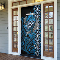 Aotearoa Iwi Ngati Porou Personalised Door Cover NZ Maori Humpback Whale Taniko Motifs LT14 - Polynesian Pride