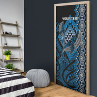 Aotearoa Iwi Ngati Porou Personalised Door Cover NZ Maori Humpback Whale Taniko Motifs LT14 - Polynesian Pride