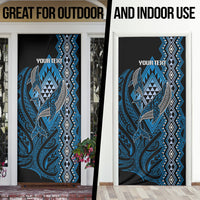 Aotearoa Iwi Ngati Porou Personalised Door Cover NZ Maori Humpback Whale Taniko Motifs LT14 - Polynesian Pride