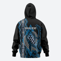 Aotearoa Iwi Ngati Porou Personalised Hoodie NZ Maori Humpback Whale Taniko Motifs LT14 - Polynesian Pride