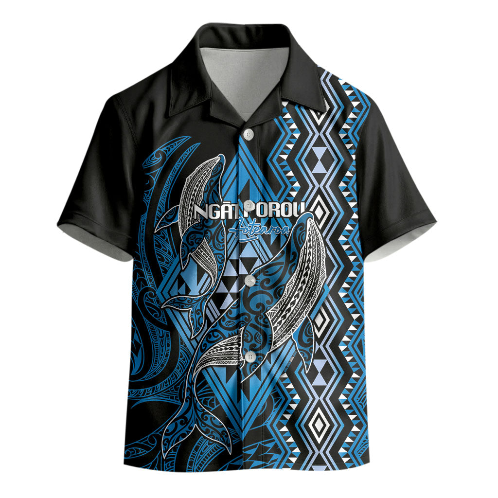 Aotearoa Iwi Ngati Porou Personalised Kid Hawaiian Shirt NZ Maori Humpback Whale Taniko Motifs LT14 - Polynesian Pride