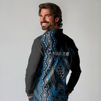 Aotearoa Iwi Ngati Porou Personalised Long Sleeve Polo Shirt NZ Maori Humpback Whale Taniko Motifs LT14 - Polynesian Pride