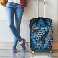 Aotearoa Iwi Ngati Porou Luggage Cover NZ Maori Humpback Whale Taniko Motifs LT14 - Polynesian Pride