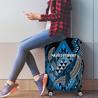 Aotearoa Iwi Ngati Porou Luggage Cover NZ Maori Humpback Whale Taniko Motifs LT14 - Polynesian Pride