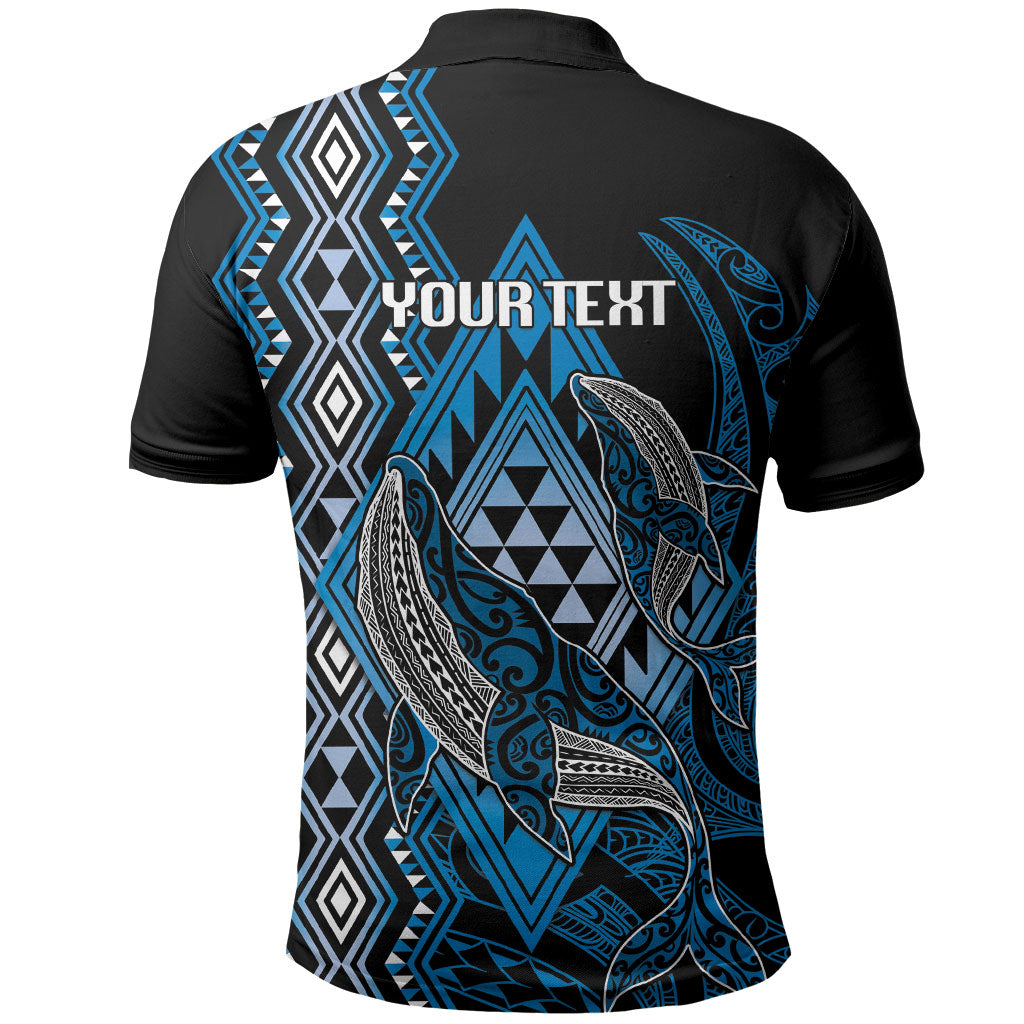 Aotearoa Iwi Ngati Porou Personalised Polo Shirt NZ Maori Humpback Whale Taniko Motifs LT14 - Polynesian Pride