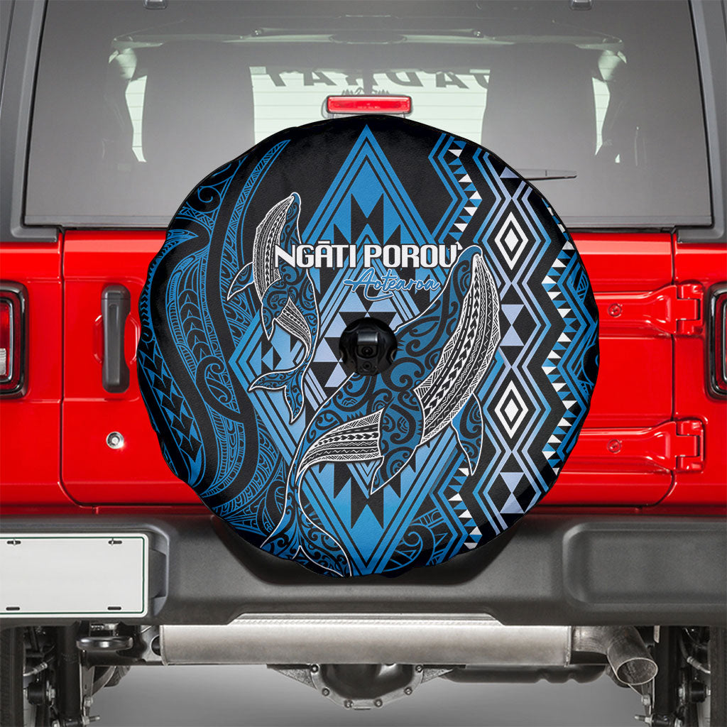 Aotearoa Iwi Ngati Porou Spare Tire Cover NZ Maori Humpback Whale Taniko Motifs LT14 - Polynesian Pride