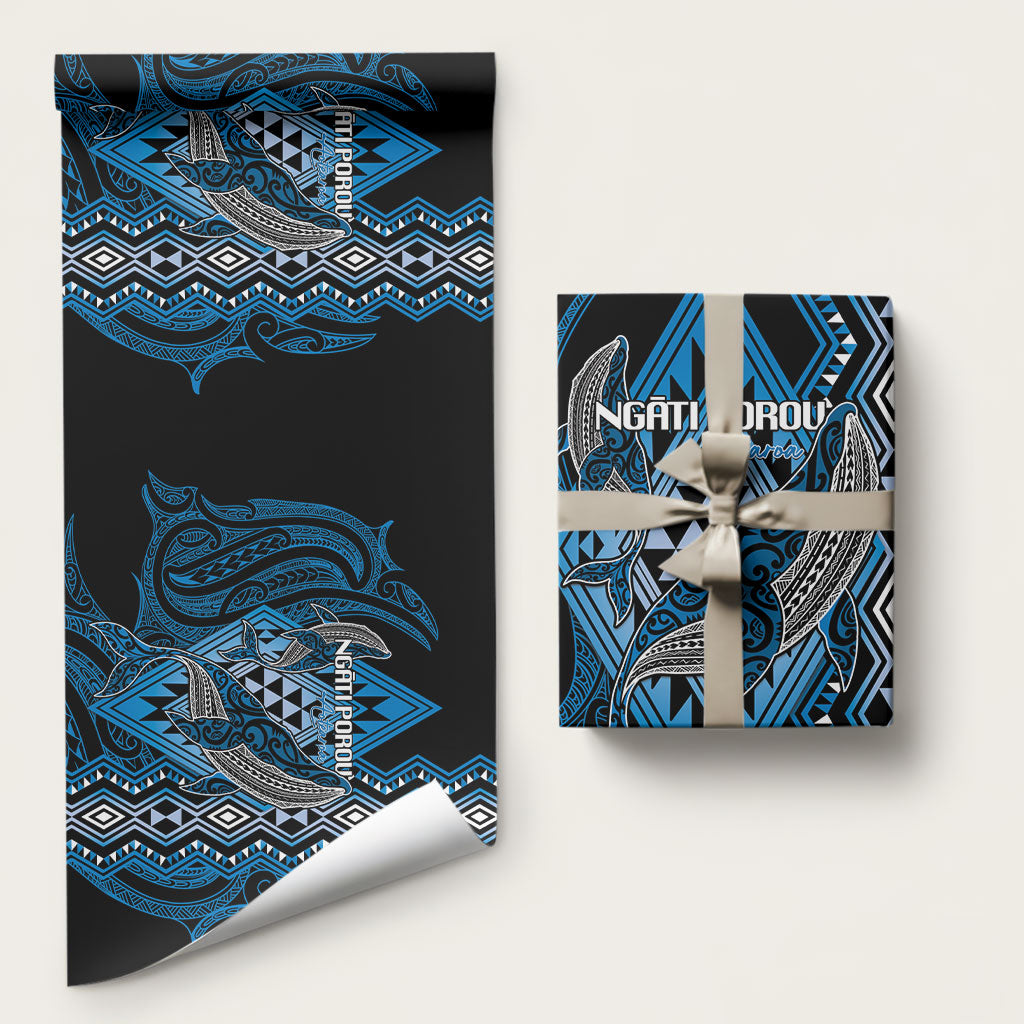 Aotearoa Iwi Ngati Porou Wrapping Paper NZ Maori Humpback Whale Taniko Motifs
