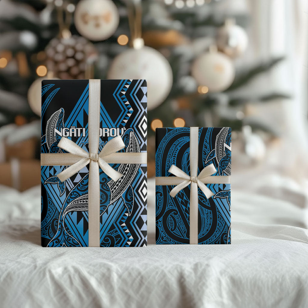 Aotearoa Iwi Ngati Porou Wrapping Paper NZ Maori Humpback Whale Taniko Motifs LT14 - Polynesian Pride